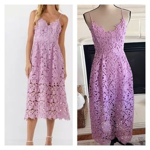 ASTR The Label Lilac Lace Cami midi dress, Size M